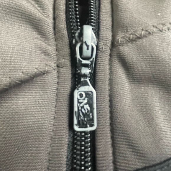 Y2K O’Neill Taupe Track Jacket Zip-Up Striped Logo Size S 2000s - Picture 4 of 12